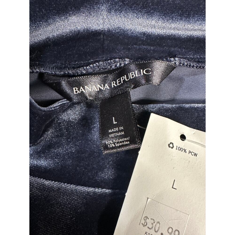 NWT Banana Republic Velvet Mock Neck 3/4 Sleeve Blue Classy Old Money‎ Preppy - Picture 8 of 8